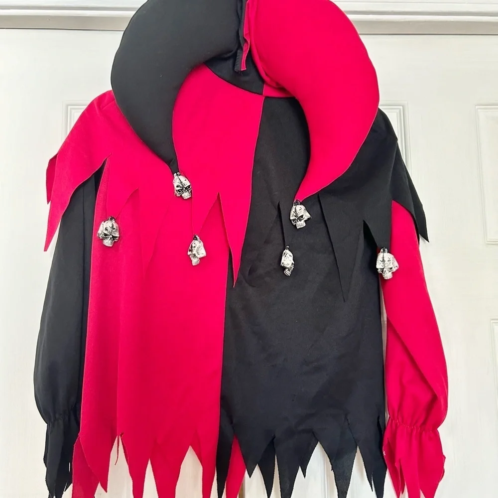 costume court jester top and hat boys size M/L